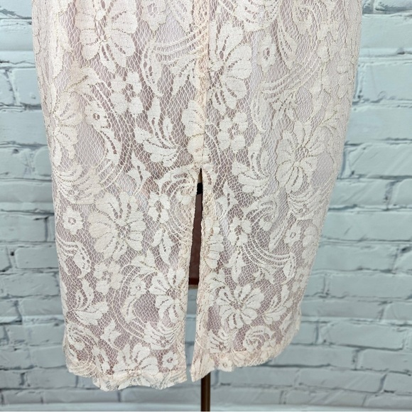 Sue Wong Nocturne Beaded Embroidered Lace Evening Dress Size Small Pink Vintage - Picture 8 of 15